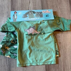 Kids 3-Piece Swimwear Set - Green